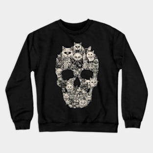 Cat Skull Masks Crewneck Sweatshirt